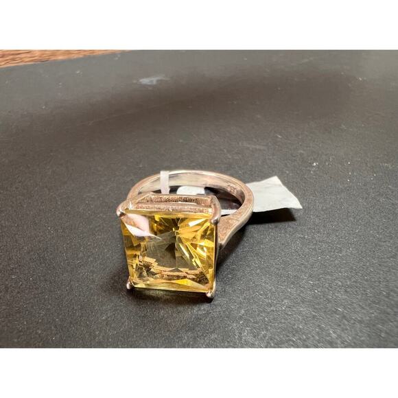 SOLD 
NEW size 7 lemon quartz citrine sterling silver ring 5.05 grams - Picture 9 of 16